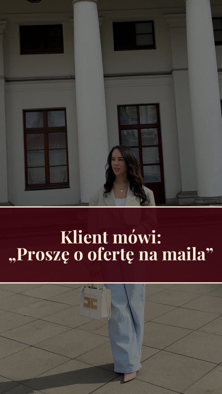 ❌ Nigdy nie wysyłaj jej od razu!
Oto co zabija Twoją sprzedaż:
• wysyłanie ofert każdemu, kto o nie poprosi
• tworzenie wielostronicowych dokumentów, których nikt nie czyta
• tygodnie follow-upów bez żadnej odpowiedzi
W praktyce? Oddajesz swoją wiedzę, czas i energię ludziom, którzy nie mają zamiaru nic kupić.
Skopiuj dokładnie ten schemat jeśli chcesz sprzedawać więcej:
Zanim cokolwiek wyślesz, powiedz:
„Mogę przygotować ofertę. Najpierw muszę jednak upewnić się, że to co oferujemy faktycznie pasuje do Twojej sytuacji.
Czy byłbyś/byłabyś otwarty/a na kilka pytań, żebym nie marnował/a Twojego czasu?”
Potem zadaj te pytania:
👉🏻 Jaki dokładnie problem chcesz rozwiązać?
👉🏻 Co się stanie jeśli nie rozwiążesz go w ciągu najbliższych 90 dni?
👉🏻 Jaki masz budżet na rozwiązanie tego problemu?
I ważna rzecz:
Jeśli ktoś unika tych pytań, to nie jest klient.
Gdy masz odpowiedzi, domykasz ramę decyzyjną:
„Zakładając, że przygotuję ofertę, która realnie rozwiązuje te problemy i mieści się w Twoim budżecie - jaki jest kolejny krok? Ty podejmujesz decyzję, czy ktoś jeszcze jest w ten proces zaangażowany?”
Brak jasnej odpowiedzi = brak oferty.
To nie arogancja. To profesjonalizm.
Różnica między sprzedawcą, który zamyka sprzedaż, a przyjmującym zapytania:
Bez kwalifikacji → błagasz o zlecenie
Z kwalifikacją → decydujesz czy klient jest wart Twojego czasu
W ostatnich miesiącach pracowałam z dziesiątkami sprzedawców i to co zauważyłam:
Ci, którzy przegrywają? Wysyłają oferty wszystkim.
Ci, którzy wygrywają? Są bezlitośnie SELEKTYWNI.
Sprzedaż nie polega na pomaganiu wszystkim.
Polega na pomaganiu właściwym ludziom, w odpowiednim momencie, którzy są gotowi podjąć decyzję.
Chcesz lepiej sprzedawać?
👉🏻 obserwuj @mariolahryszko
👉🏻 obserwuj @mariolahryszko
👉🏻 obserwuj @mariolahryszko
#sprzedaż #klasyfikacjaklienta #strategiasprzedaży #biznes
#psychologiasprzedaży sprzedaż premium przedsiębiorczość strategia obiekcje klienta jak sprzedawać oferty biznes online marka osobista kobieta sukcesu, zmiana, zarabianie, psychologia sprzedaży, psychologia biznesu, własna firma
