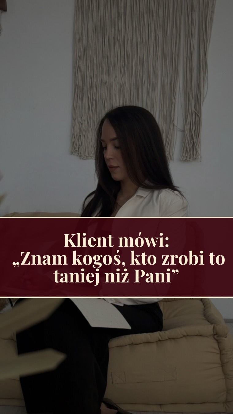 Twoja intuicja może Ci podpowiadać żeby odpowiedzieć: „To proszę iść do niego.”

Ale jeśli chcesz pozyskać tego klienta, zrób tak:

1) Zgódź się z nim

„Zgadzam się.”

2) Potwierdź (uznaj jego punkt widzenia)

„Zawsze znajdzie się ktoś kto zrobi to taniej.”

3) Ustal o co naprawdę chodzi

„Powiem tak: gdybyśmy mieli tę samą cenę kogo by Pan/Pani wybrał(a)?”

4) Wysłuchaj i dopasuj

Gdy klient wskaże Ciebie, zapytaj: „Dlaczego?”
I dopytaj jeszcze 2-3 razy: „Co jeszcze?”

Klient: Pana/Panią.
Ty: Dlaczego?
Klient: Bo wiem, że u Pani to zadziała, ma Pani sprawdzony proces.
Ty: Rozumiem. Co jeszcze?
Klient: Bo ma Pani dużo większe doświadczenie i daje Pani konkretny kierunek.
Ty: Jasne. Co jeszcze?
Klient: Bo mam do Pani zaufanie i chcę żeby ktoś mnie przez to dobrze przeprowadził.

Ty:
„Czyli kluczowe są dla Pana/Pani: pewność, że idziemy w dobrą stronę, wysoki standard pracy i poczucie bezpieczeństwa, że cały proces jest poprowadzony profesjonalnie od początku do końca. Zgadza się?”

Klient: „Tak…”

Ty:
„Super. I to jest dokładnie różnica: tańsze opcje często są tańsze, bo oszczędza się na którymś z tych elementów na strategii, dopasowaniu albo prowadzeniu procesu.
U mnie płaci Pan/Pani właśnie za te rzeczy.

Obserwuj mnie po codzienne wskazówki sprzedażowe żeby rozwijać biznes! 
👉🏻 @mariolahryszko 
👉🏻 @mariolahryszko 
👉🏻 @mariolahryszko 

#sprzedaż #psychologiasprzedaży #strategia #biznesonline #kobietawbiznesie