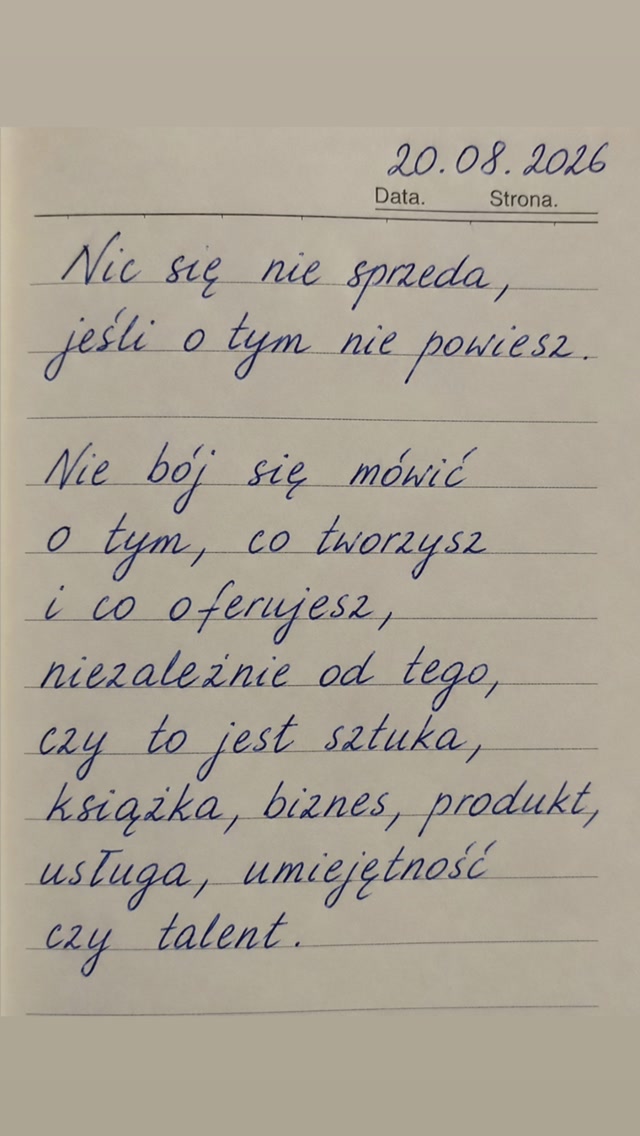Możesz mieć świetny produkt. Możesz być naprawdę dobra w tym, co robisz. Ale jeśli nikt o tym nie wie, nikt tego nie kupi.

Nie czekaj, aż ktoś przypadkiem Cię odkryje.

Mów o tym co robisz. Pokazuj efekty. Przypominaj o swojej ofercie. Sprzedawaj.

Bo widoczność to nie próżność.
To część sprzedaży.

Po więcej motywacji w życiu i biznesie 
👉🏻 obserwuj @mariolahryszko 
👉🏻 obserwuj @mariolahryszko 
👉🏻 obserwuj @mariolahryszko 

#sprzedaż #psychologiasprzedaży #biznesonline #biznes