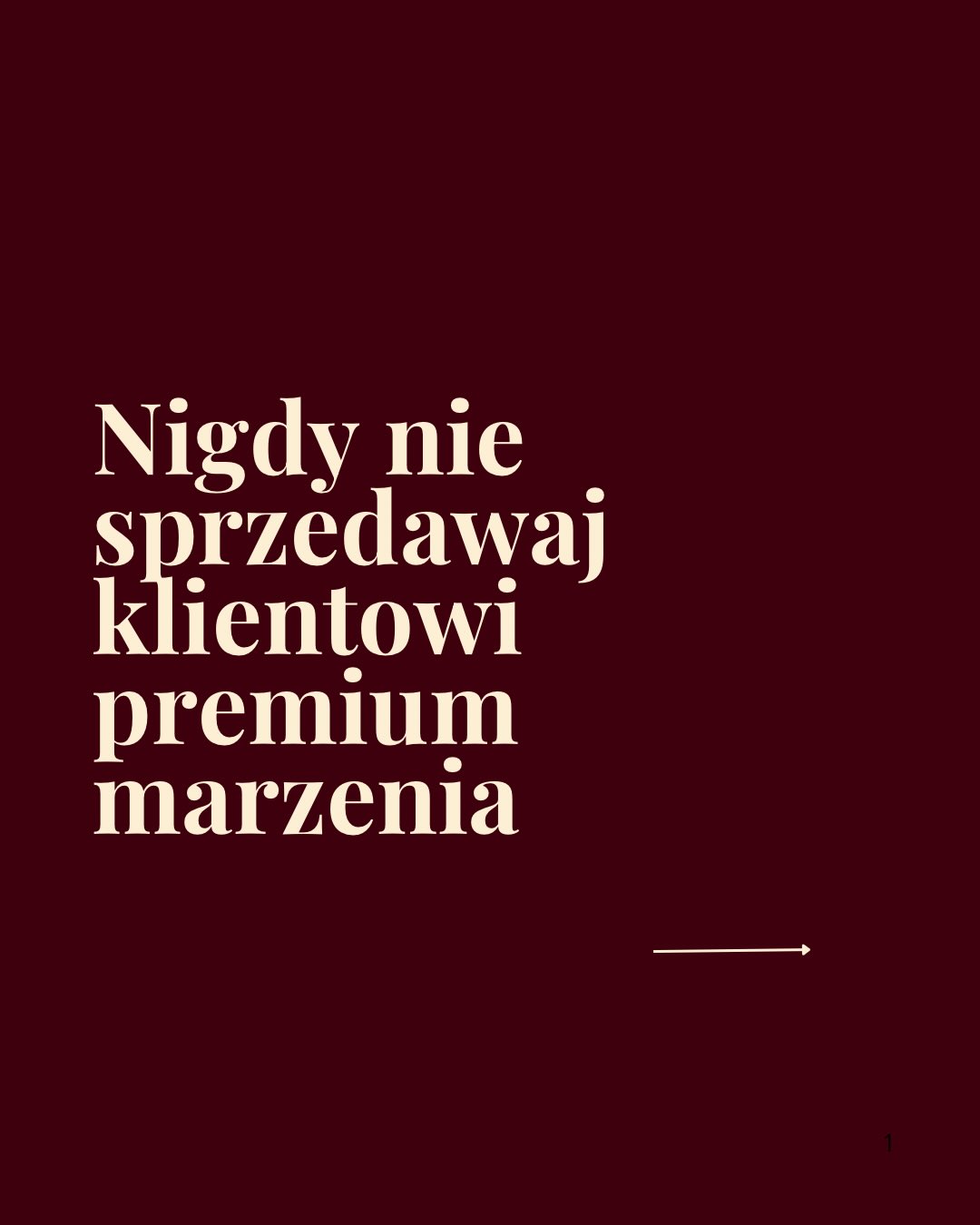 Twoi najlepsi klienci nie szukają kolejnej usługi.
Szukają sposobu, żeby uwolnić się od problemu.
Problemu, przez który nieustannie tracą pieniądze.
Procesu, który zabiera im cenny czas.
Marki, która nie odzwierciedla ich rzeczywistej wartości i pozycji na rynku.
Niepewności, z którą mierzą się od dłuższego czasu.
I właśnie za rozwiązanie tych problemów klienci premium są gotowi zapłacić.
Dlatego przestań sprzedawać sam zakres swojej usługi.
Nikt nie budzi się rano z myślą: „Chciałbym dzisiaj kupić 12-stronicowy dokument ze strategią”.
Klienci chcą tego, co otrzymają dzięki Twojej pracy.
Spokoju.
Wolności.
Konkretnych rezultatów.
Realnej zmiany.
Sprzedaż usług premium staje się znacznie łatwiejsza, kiedy klient zaczyna postrzegać Twoją ofertę jako rozwiązanie problemu, z którym od dawna chce się uporać.
Nie sprzedawaj więc wyłącznie wizji tego, co możesz dla niego zrobić.
Pokaż mu, od jakich problemów może się uwolnić.
Pokaż mu przyszłość, której naprawdę pragnie.
Właśnie w ten sposób przestajesz być kolejnym usługodawcą na rynku, a zaczynasz być oczywistym wyborem dla swojego klienta.
Napisz w komentarzu „SPRZEDAŻ” jeśli chcesz dowiedzieć się jak pozycjonować swoją markę, aby przyciągać klientów, którzy dostrzegają wartość Twojej oferty, zanim jeszcze poznają jej cenę.
#sprzedaż #psychologiasprzedaży #kobietawbiznesie